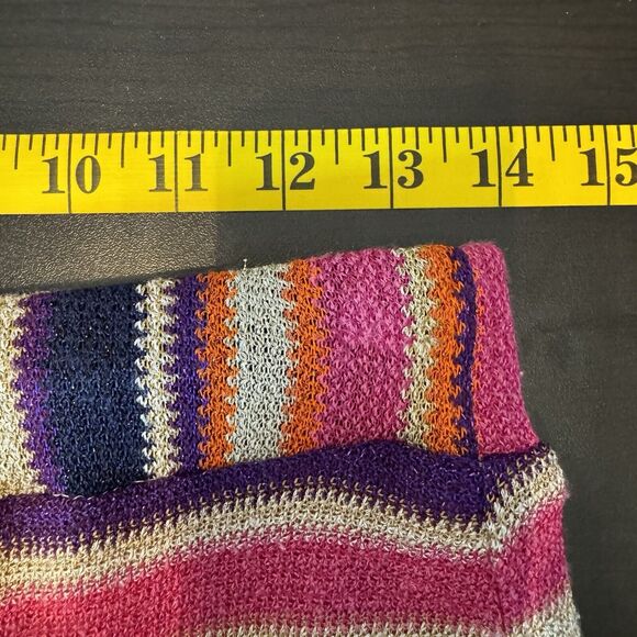 Trina Turk Wide-leg Eden Pants Size Small Orange Multi Metallic Knit Summer Chic - Picture 9 of 12